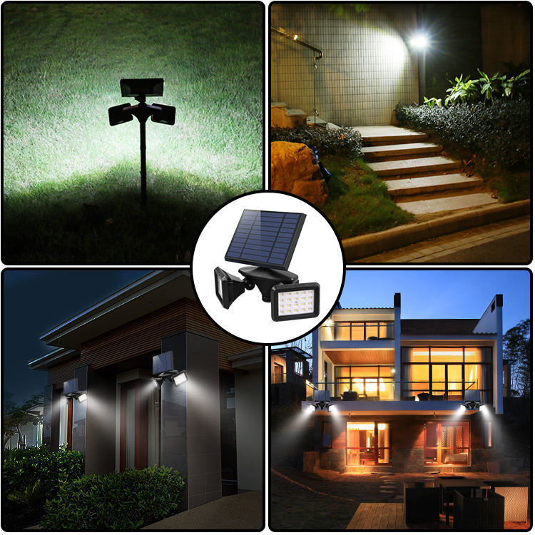 Solar Spotlight Outdoor Garden Met Witte Led Verlichting Zonnelicht Voor Verlichtingsoplossingen