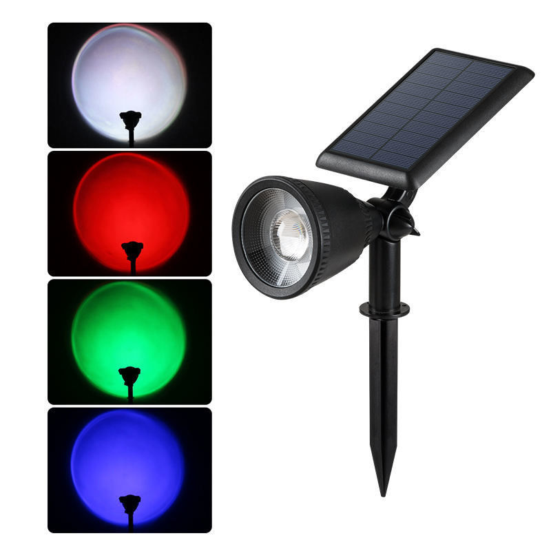 Waterdicht Led Lawn Spike Solar Spot Light Voor Tuin Draadloos Outdoor Yard Landschap