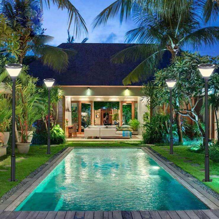 Waterdicht postverlichting Led Gate Solar Garden Pillar Light voor buitenlamp Landschap