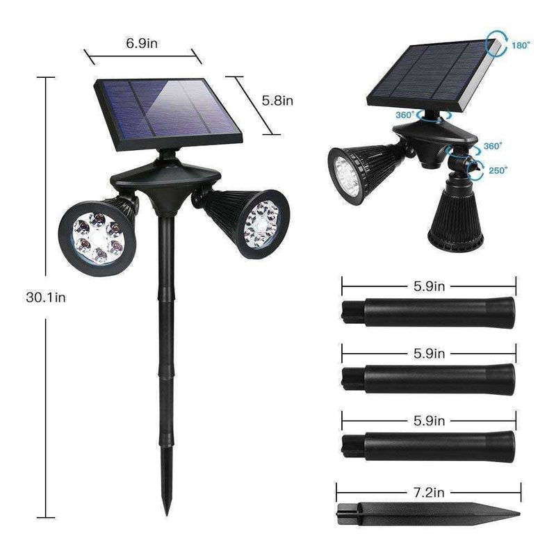 Waterdicht 201 roestvrij staal Plastic 12LED Bewegingssensor Muurlicht voor achtertuin