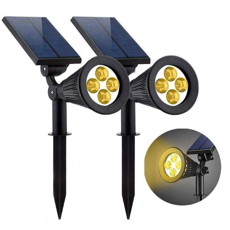 2 IN 1 Zonne Tuin Spot Light RGB kleurveranderend LED voor buiten gazon stroomvoorziening Zonne