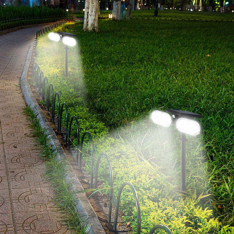 90 Ra kleur weergave index Zonne-tuin spot grasveld licht met bewegingssensor energie