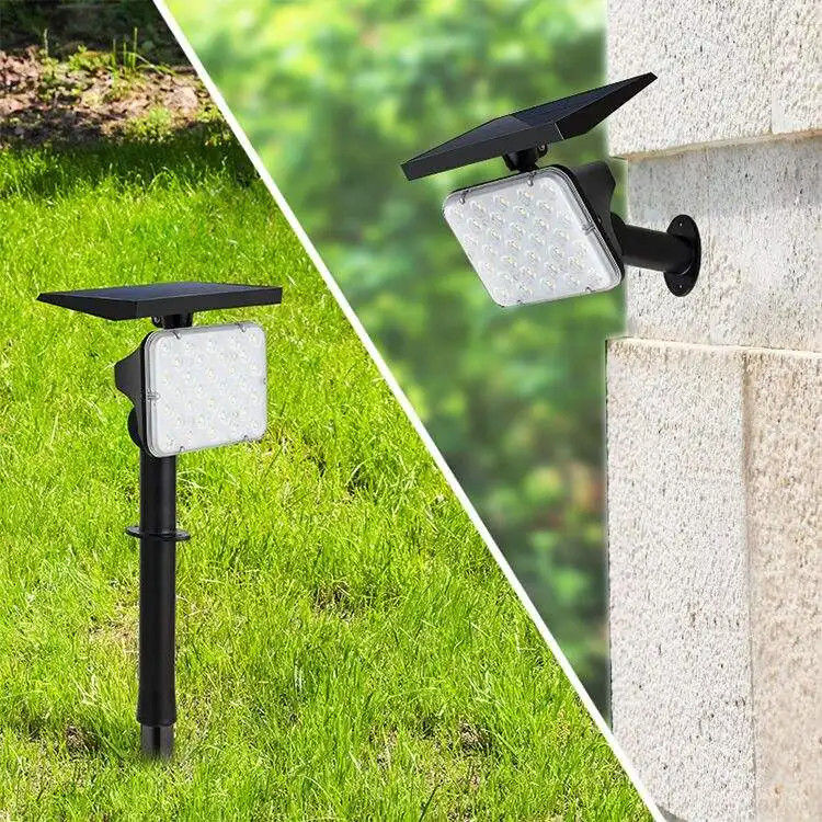 IP65 Solar Powered 64 Led Tuin Lawn Light Outdoor Landscape Stage Lighting 2-in-1 Draadloze wandverlichting