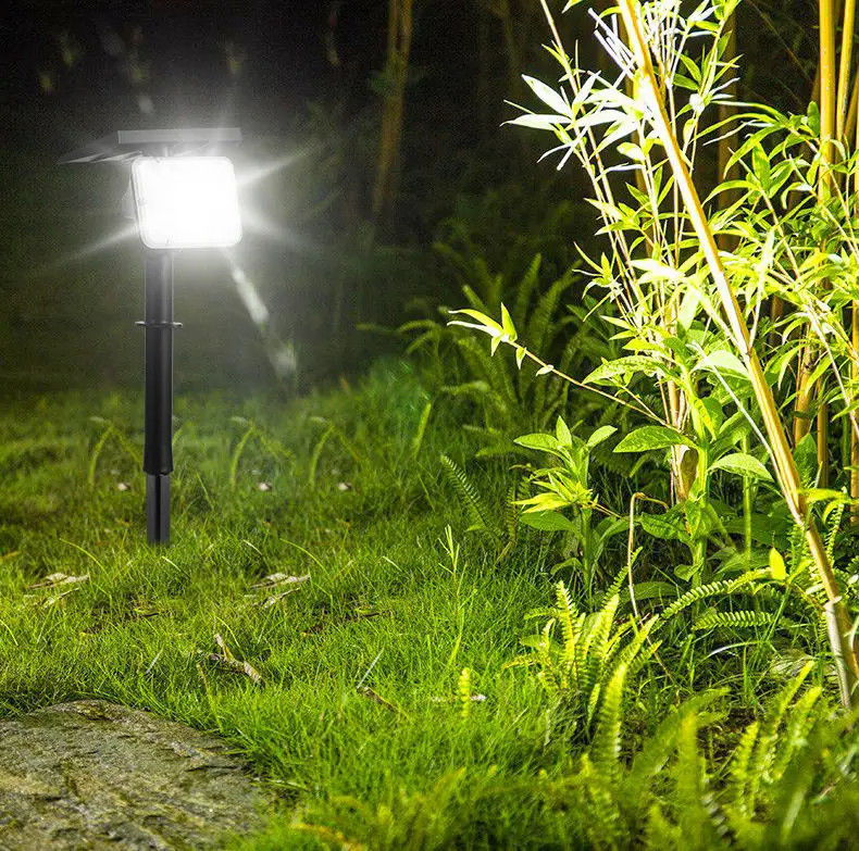 IP65 Solar Powered 64 Led Tuin Lawn Light Outdoor Landscape Stage Lighting 2-in-1 Draadloze wandverlichting
