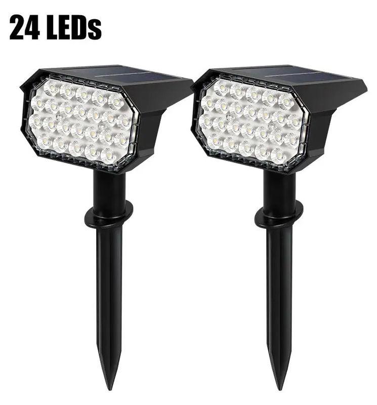 24 Led Solar Led Street Light Lamp voor pad binnenplaats Landschap Gazon Spike Muur