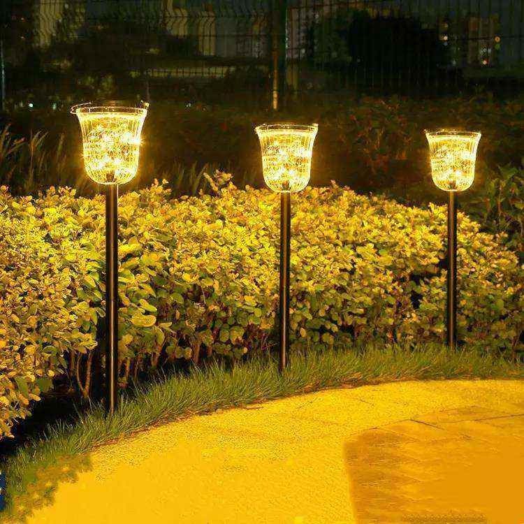 Decoratief zonne-tuinlampje met 60lm/w lichtdoeltreffendheid en 50000 oplaadtijd