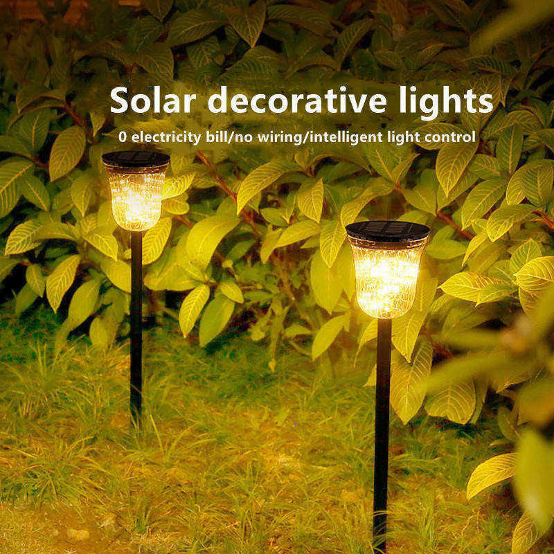 Decoratief zonne-tuinlampje met 60lm/w lichtdoeltreffendheid en 50000 oplaadtijd