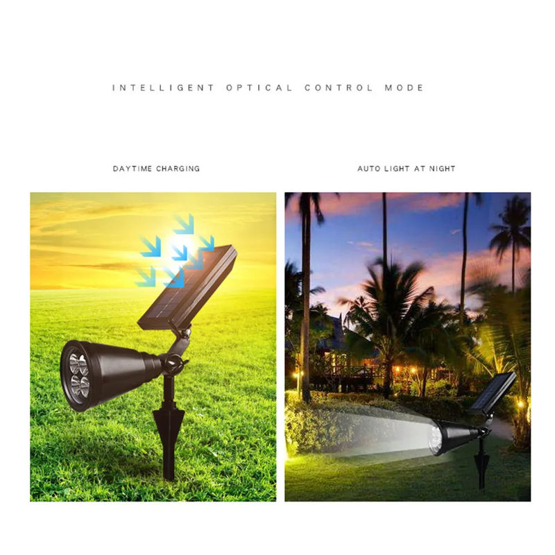 Zonne-energievoorziening 4 Led Spotlight Ip65 Waterdicht Zonne-spotlicht voor buitentuin