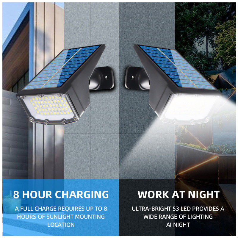 Zonne-energie 53 Led Tuinverlichting Ip65 Waterdicht Buitengewasverlichting met CRI Ra 80
