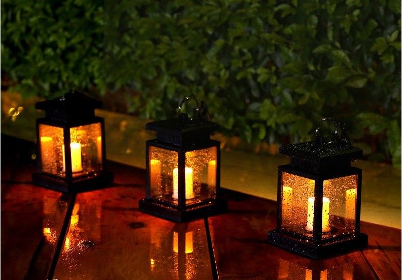 ABS-materiaal zonne-energie straatlamp voor retro-atmosfeer landschapsdecoratie