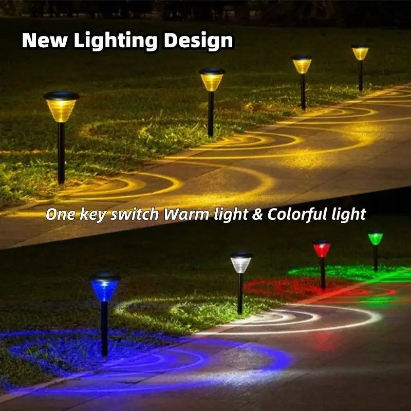 Meerdere kleuren LED zonne-tuin lampen voor pad gazon lamp in landschapsontwerp