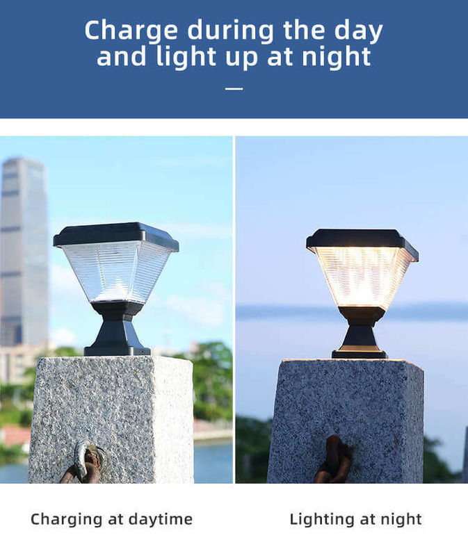 Buiten waterdicht IP65 Post verlichting Tuin Spike Led Gate Zonnepilaar licht met ABS