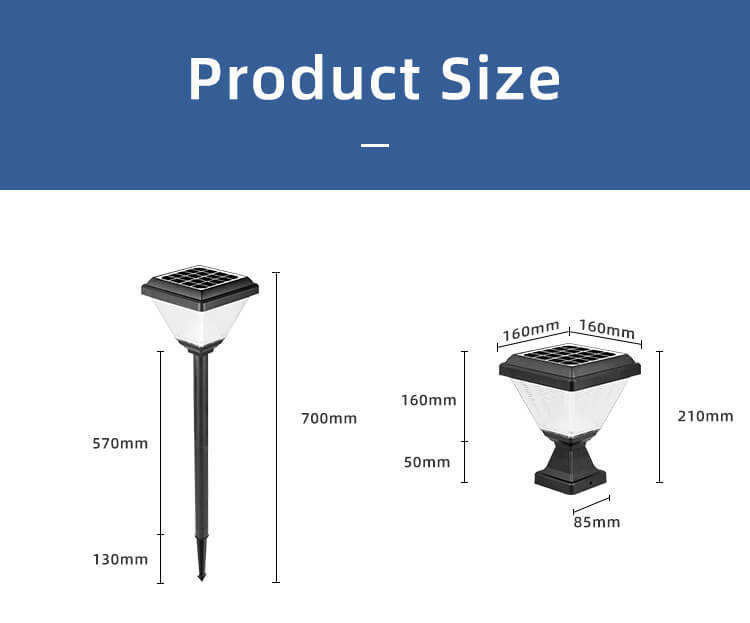 Buiten waterdicht IP65 Post verlichting Tuin Spike Led Gate Zonnepilaar licht met ABS