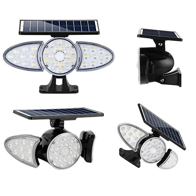IP65 Zonne-aangedreven bewegingssensor Zonnelampen Buiten Noodsituatie Beveiliging Tuin Zonnewandlamp