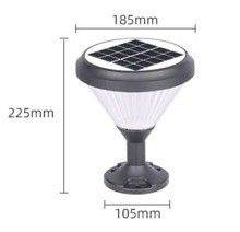 Aluminium pc materiaal zonne-energie omheining post cap lampen met lampen voor tuinpoort 2-