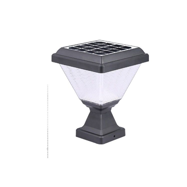 Solar Waterproof Led Post Lights Outdoor Column Headlight Pillar Fence Lamp met 2-