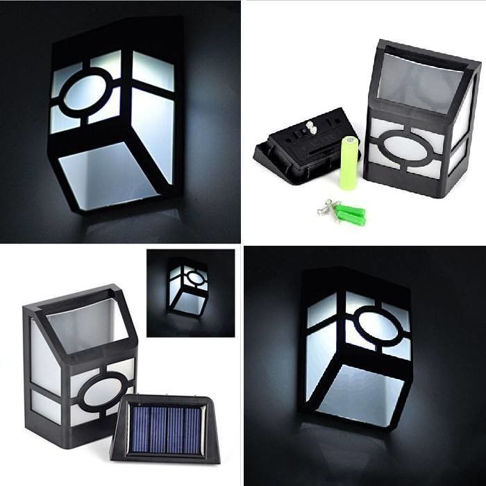 Home Tuin hek licht klassiek decoratie Groen Inova Zonne LED wandlicht met batterij