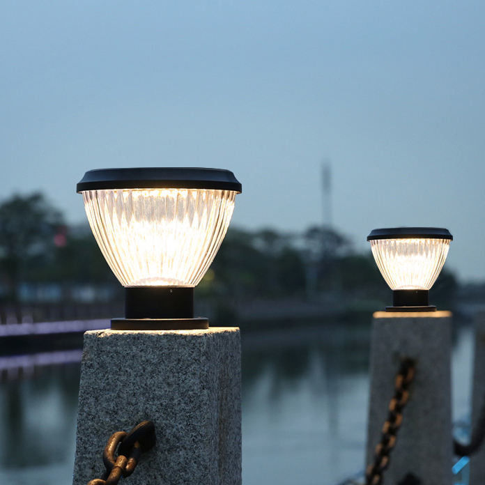 Zonne-tuinlampen Pilaarpoort LED-licht voor tuinlandschap Tuinversiering