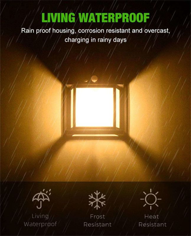 80lm/w Waterdichte zonnewandlamp voor tuinversiering met bewegingssensor