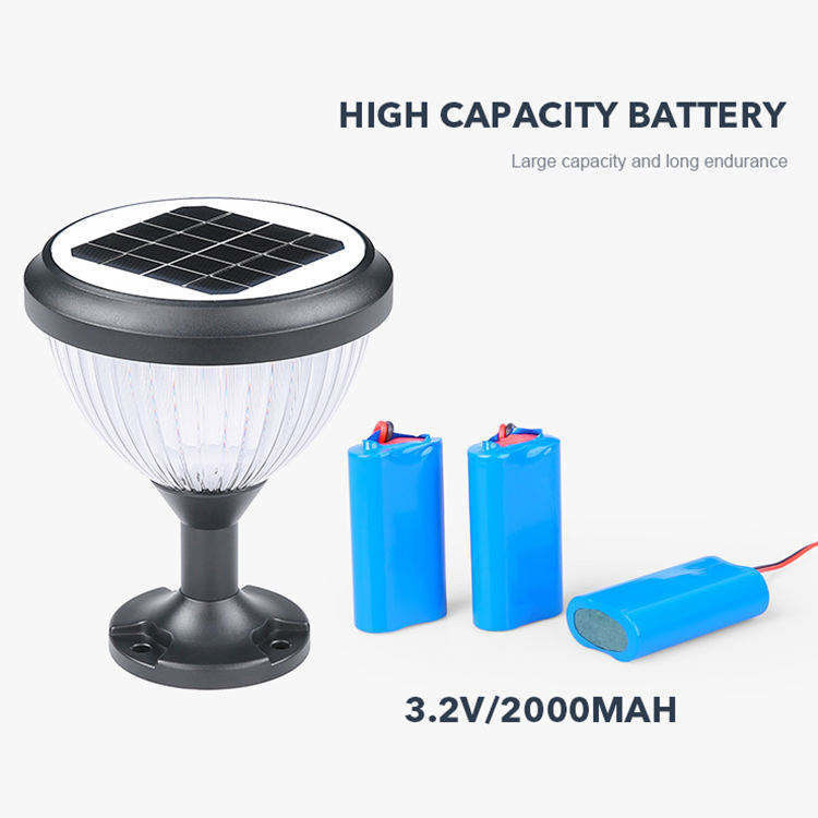 Zonne-energie kolom koplamp voor buiten patio pad landschap verlichting behoeften
