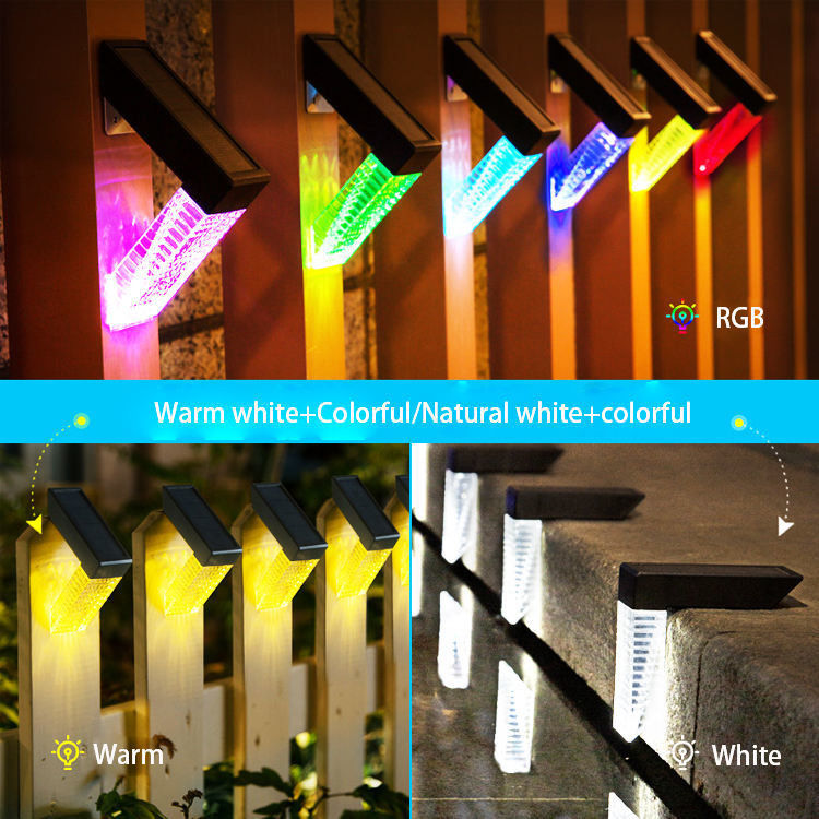 Buiten tuin gazon stap muur Sconce LED zonne-inrichting lampen met IP65 waterdicht