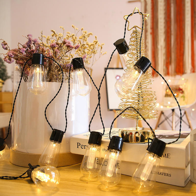 Zonne-LED Edison Lamp String Lampen voor Outdoor Kerst Decoraties Patio 6lm 1-
