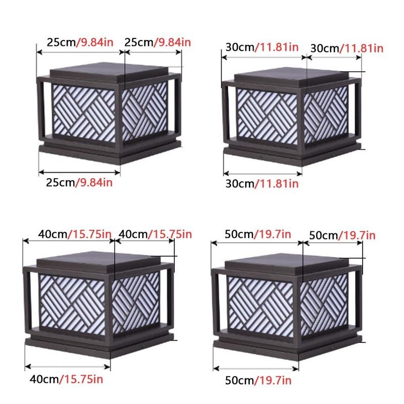 Solar Outdoor Pillar Lights Vintage straatverlichting voor tuin gazon LED-lichtbron