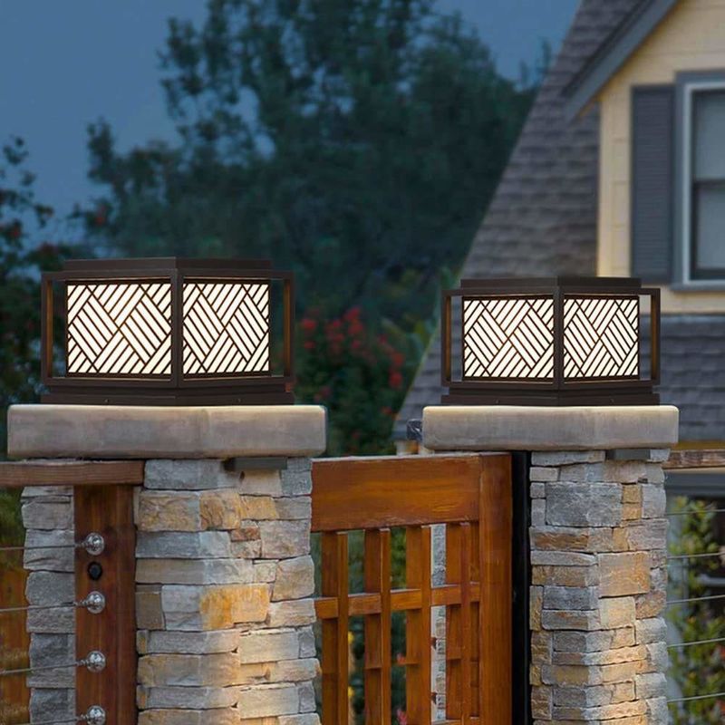 Solar Garden Light Eenvoud Acryl post licht voor moderne buitenverlichtingsoplossingen
