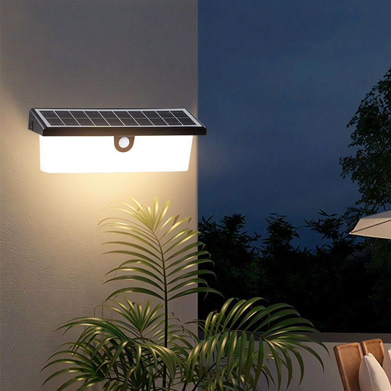 Waterdicht zonnewandlamp Buiten LED-bewegingssensor Decorlamp voor tuinwandmontage