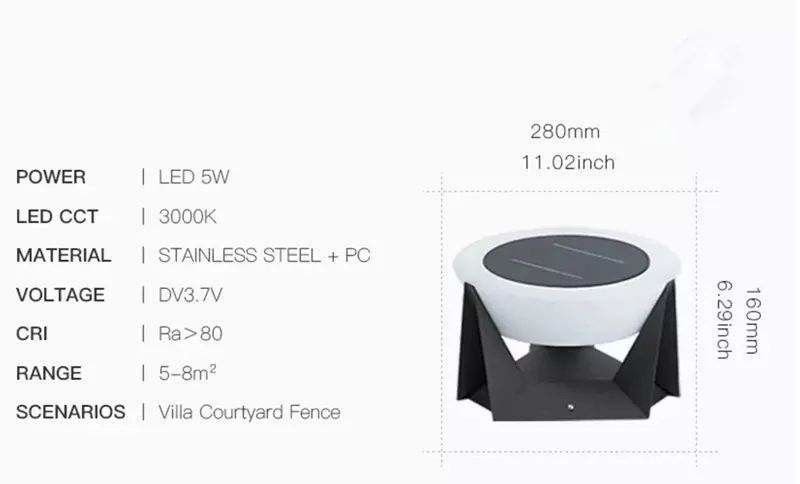 Buitenzonne-LED-licht voor tuinversiering Waterdicht IP65 Landschapslicht 85lm/w