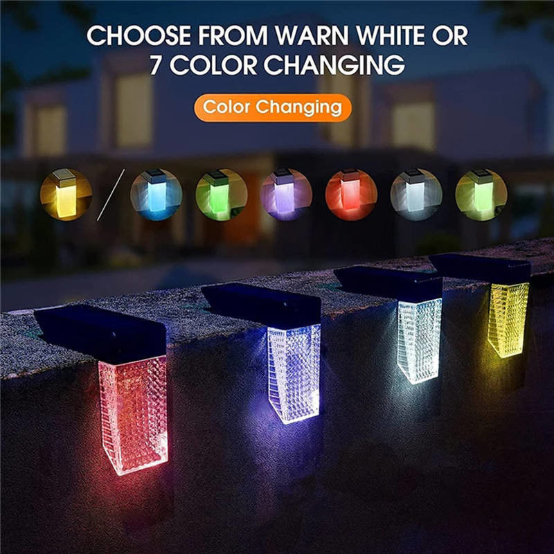 50000 uur werken Levensduur Zonne-Led Gate Landschapsverlichting met RGB Warm White