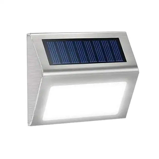 Buitenstaal zonnepaneel licht voor balkon Tuin hek 3 LED pad licht