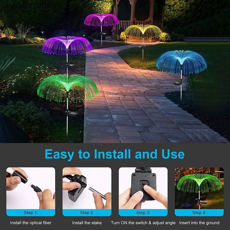 Atmosfeer Decoratieve lampen voor waterdicht villa gebied LED glasvezel kwallen
