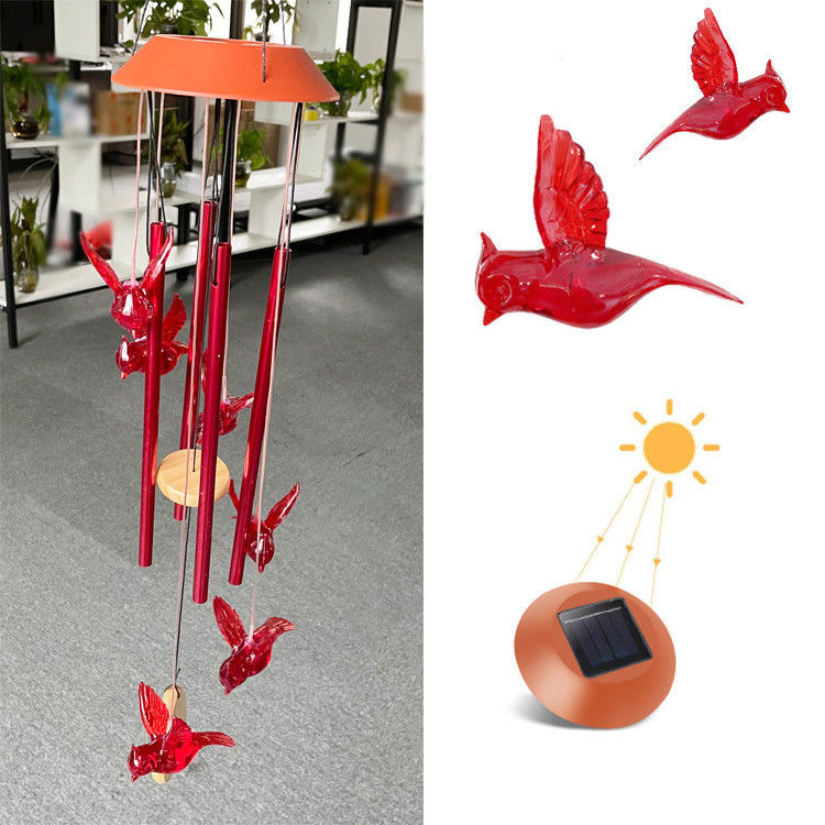 Led Indoor Hummingbird Home Decor Zonnewindklokken Licht met aanpasbare opties
