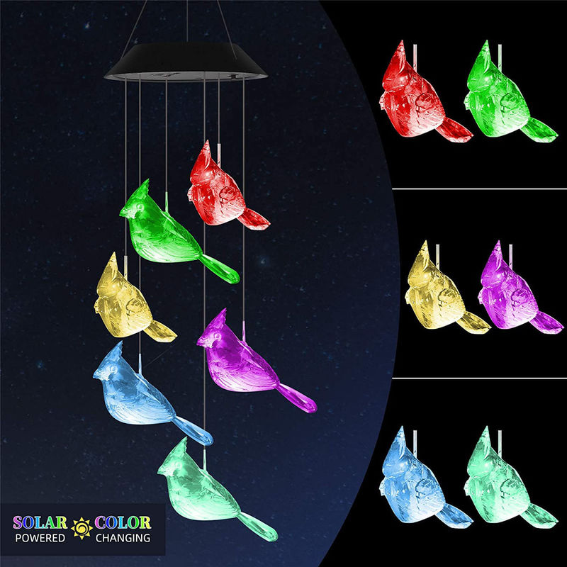 Led Indoor Hummingbird Home Decor Zonnewindklokken Licht met aanpasbare opties