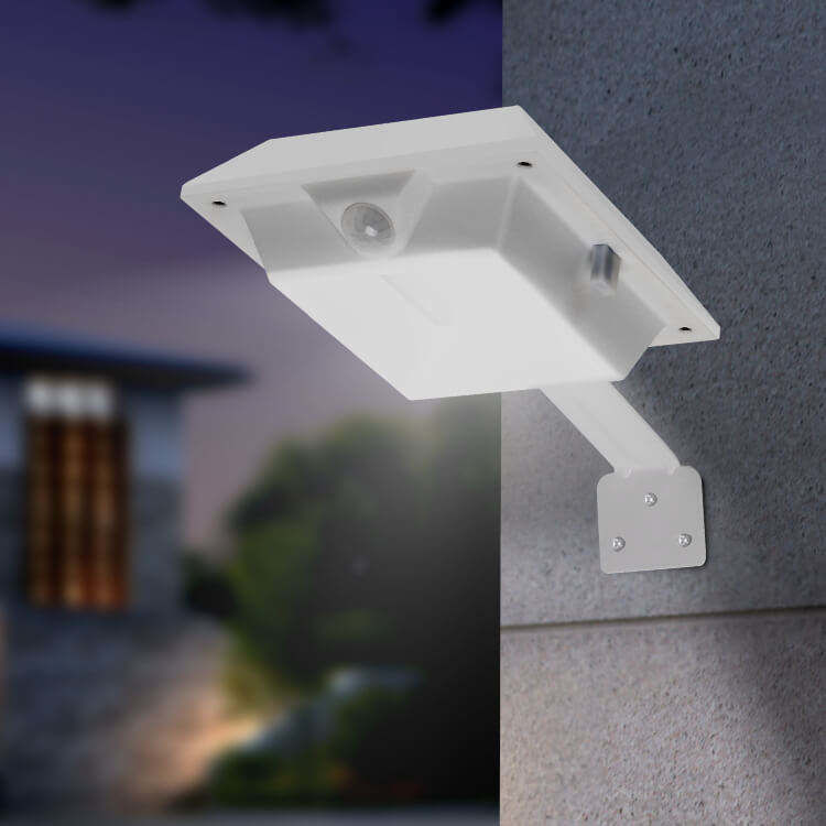 Buitenmuurgesteund zonne-tuinlamp met PIR-bewegingssensor en 300lm lichtstroom