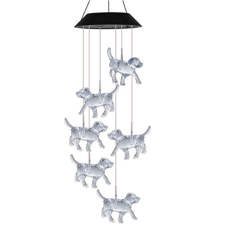 Solar Wind Chimes Light voor aanpasbare LED Indoor Puppy Home Decor in kleurrijke tuin