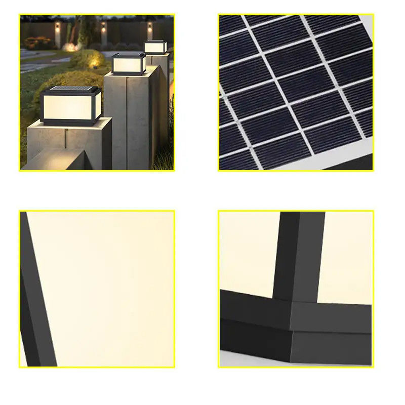 5000 werkuren Solar Outdoor Courtyard Door Post Light voor Lawn Club
