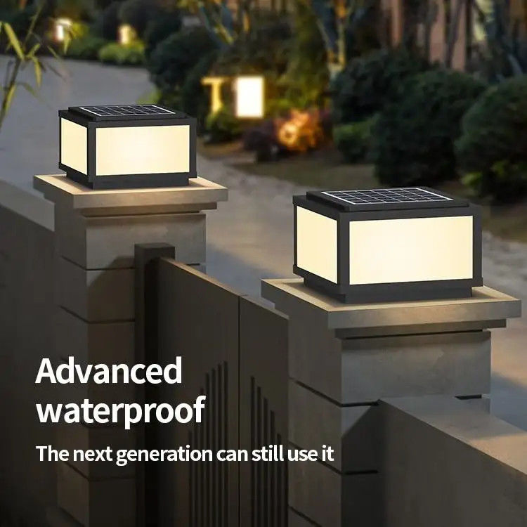 5000 werkuren Solar Outdoor Courtyard Door Post Light voor Lawn Club