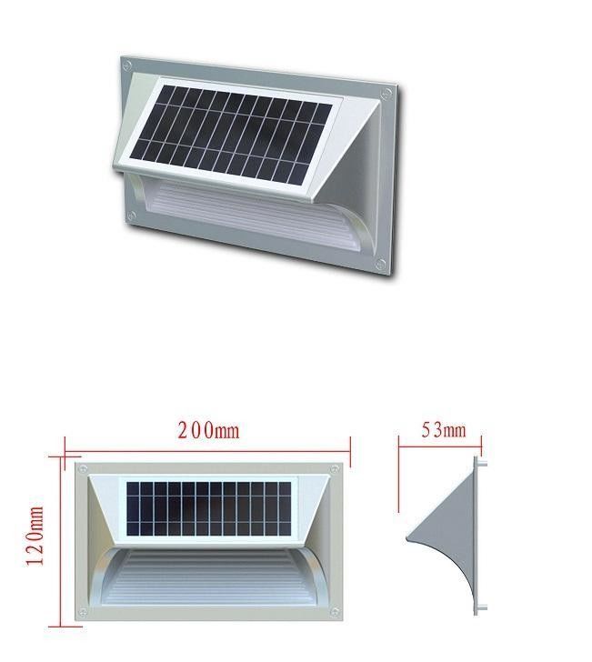 50000 uur werktijd Warm wit LED zonne-stappenwandlamp voor uw behoeften