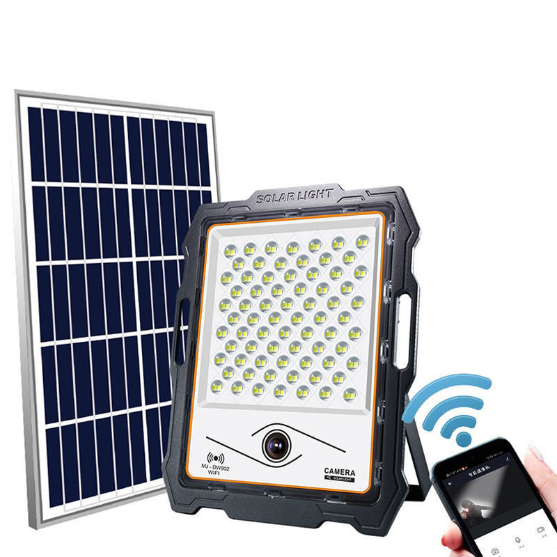 120° straalhoek 100 200 300 400watt zonnelicht met cctv camera aluminium led vloedlampen