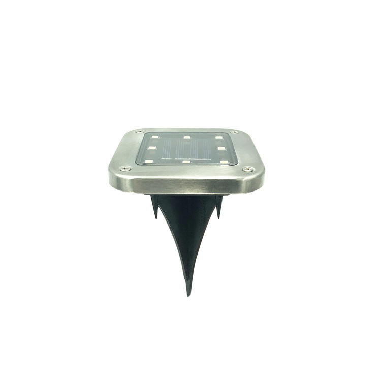 1- Aluminium Buiten Solar Powered Light voor Lawn Garden Begraven Pad in Vierkant