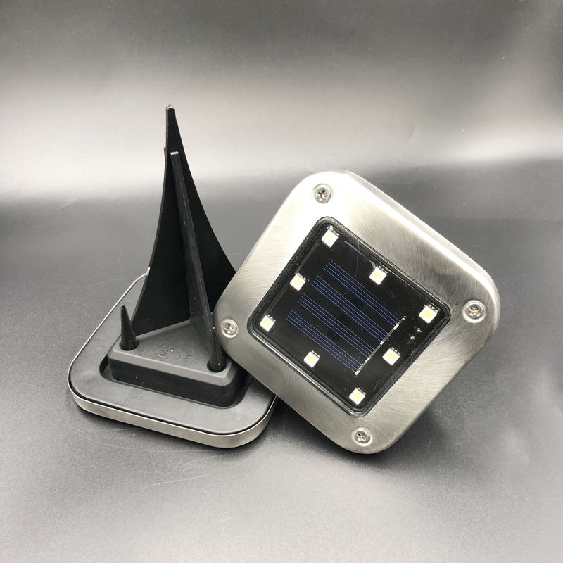 1- Aluminium Buiten Solar Powered Light voor Lawn Garden Begraven Pad in Vierkant