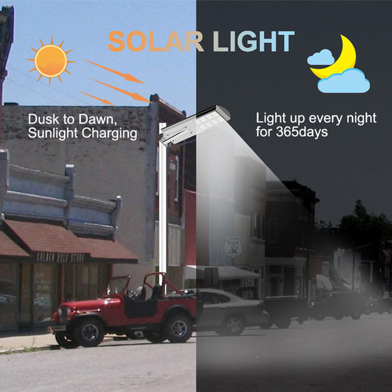 ROAD High Lumen 50W 60W 80W 100W Outdoor geïntegreerd All In One Led Solar Street Light