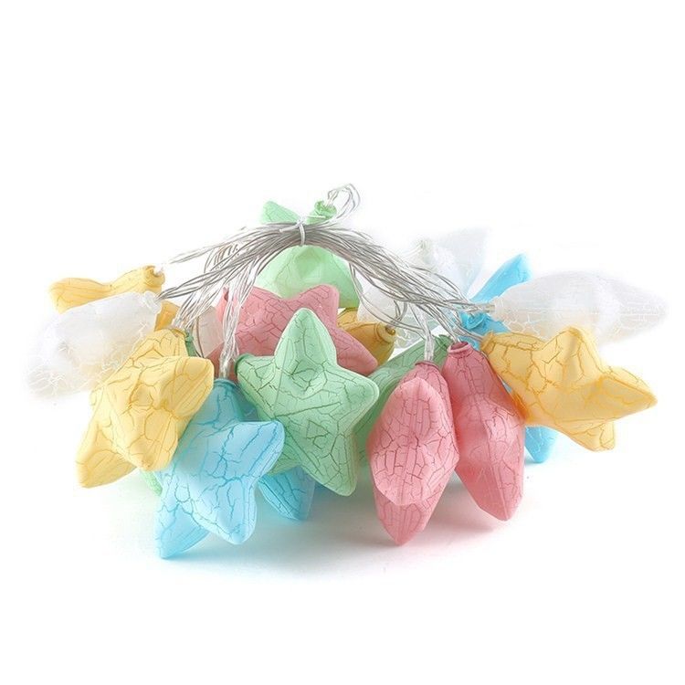 10 LED's Crack Star Fairy String Lampen voor Kerstfeest Huwelijk Vakantie Decoratie