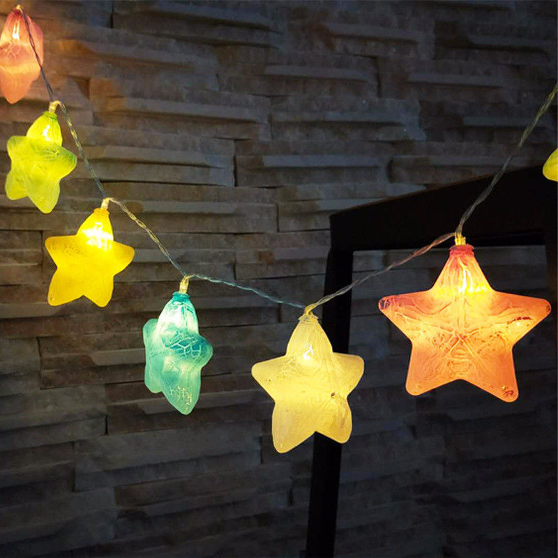 10 LED's Crack Star Fairy String Lampen voor Kerstfeest Huwelijk Vakantie Decoratie