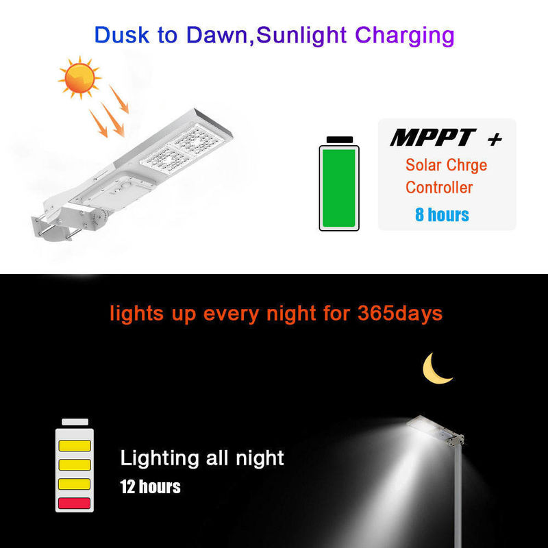 95 Ra High Lumen Solar Led Street Light Lamp 15W 30W All In One Buiten waterdicht