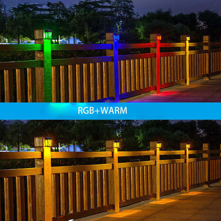 RGB zonneheining lichten gekleurde waterdichte buiten zonnewandlantaarn voor buiten IP65 40000 uur