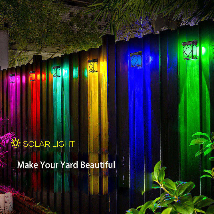 RGB zonneheining lichten gekleurde waterdichte buiten zonnewandlantaarn voor buiten IP65 40000 uur