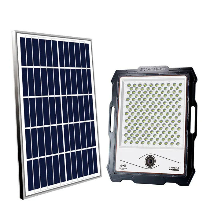 100W 200W 300W 400W zonne-licht met CCTV-camera en afstandsbediening voor buiten